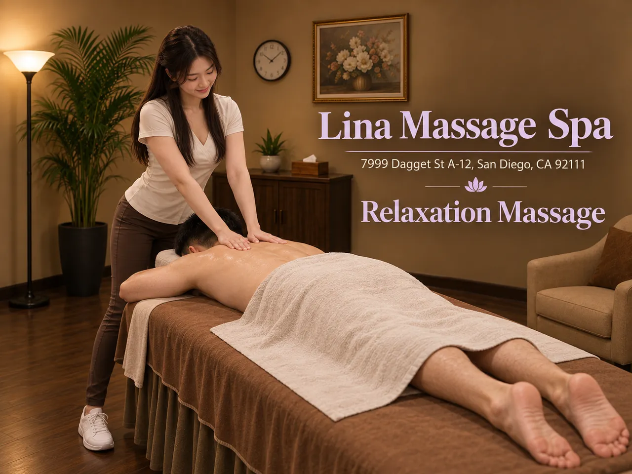Relaxation Massage in San Diego, CA at Lina Massage Spa